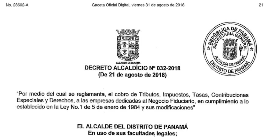 Régimen Tributario Municipal de Fideicomisos